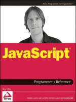 wrox press javascript programmer's reference (2009)