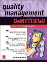 McGraw hill   quality management demystified
