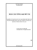 Nghiên cứu đề xuất các giải pháp hỗ trợ các doanh nghiệp đáp ứng quy định về đăng ký, quản lý hóa chất của EU