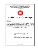 Thực trạng nghiệp vụ bảo hiểm trách nhiệm dân sự của chủ tàu tại tập đoàn tài chính - bảo hiểm Bảo Việt và một số giải pháp phát triển