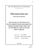 Phát huy nội lực từng vùng và các dân tộc nhằm đẩy nhanh công nghiệp hoá, hiện đại hoá nông nghiệp, nông thôn các tỉnh miền núi, vùng cao tây bắc nước ta hiện nay
