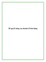 Bí quyết nâng cao doanh số bán hàng docx