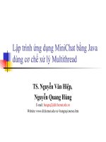Giáo án - Bài giảng: HƯỚNG DẪN LẬP TRÌNH MINICHAT BẰNG JBUILDER VÀ MULTITHREAD.