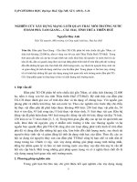 NGHIÊN CỨU XÂY DỰNG MẠNG LƯỚI QUAN TRẮC MÔI TRƯỜNG NƯỚC Ở ĐẦM PHÁ TAM GIANG – CẦU HAI, TỈNH THỪA THIÊN HUẾ docx