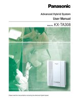 Advanced hybrid system user manual KXTA308