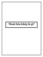 Thoái hóa khớp là gì? doc