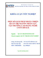 một số giải pháp hoàn thiện quản trị nguồn lực tại trường cao đẳng nghề cntt ispace