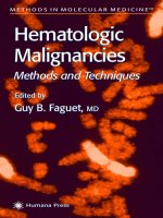 hematologic malignancies, methods and techniques