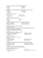 Hệ thống câu hỏi trắc nghiệm khách quan hóa học