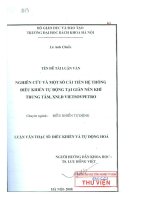 Luận văn thạc sĩ: Nghiên cứu và một số cải tiến hệ thống điều khiển tự động tại giàn nén khí