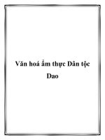 Văn hoá ẩm thực Dân tộc Dao docx