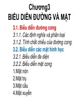 chương 3 biểu diễn đường và mặt