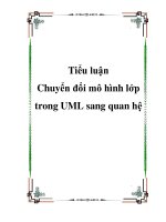 Chuyển đổi mô hình lớp trong UML sang quan hệ