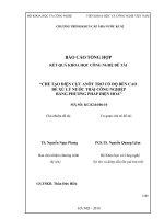 Chế tạo cực anốt trơ có độ bên cao để xử lý nước thải công nghiệp bằng phương pháp điện hóa