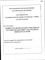 Nghiên cứu đánh giá khả năng keo tụ của một số loại thực vật ứng dụng trong xử lý nước  lương minh khánh