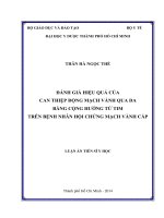 Đánh giá hiệu quả của can thiệp động mạch vành qua da bằng cộng hưởng từ tim trên bệnh nhân hội chứng mạch vành cấp
