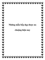 Những mẫu bếp đẹp được ưa chuộng hiện nay potx