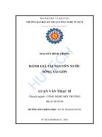 'Đánh giá tài nguyên nước sông sài gòn