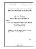 Nghiên cứu công nghệ sản xuất brand từ nho của việt nam