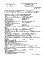 ĐỀ KIỂM TRA CHẤT LƯỢNG HỌC KÌ I MÔN HỌC: HÓA HỌC 11 TRƯỜNG THPT KRÔNG NÔ Mã đề 132 pptx