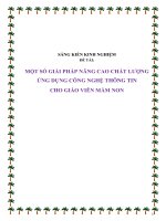 một số giải pháp nâng cao chất lượng ứng dụng cntt cho giáo viên mầm non