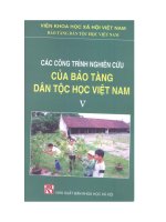 Các công trình nghiên cứu của bảo tàng dân tộc học Việt Nam pptx