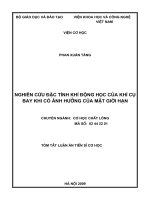 Nghiên cứu đặc tính khí động học của khí cụ bay khi có ảnh hưởng của mặt giới hạn