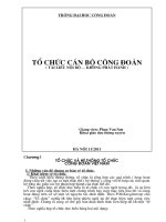 Giáo trình môn tổ chức cán bộ công đoàn - Trường Đại học Công Đoàn