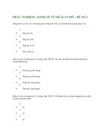 TRẮC NGHIỆM - KINH TẾ VĨ MÔ & VI MÔ - ĐỀ SỐ 1 docx