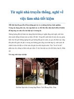 Từ ngôi nhà truyền thống, nghĩ về việc làm nhà tiết kiệm doc