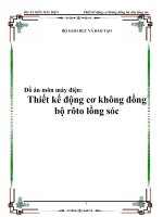 Đồ án môn máy điện Thiết kế động cơ không đồng bộ rôto lồng sóc