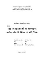 Tập trung kinh tế xu hướng và những vấn đề đặt ra tại Việt Nam