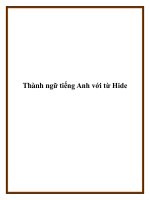 Thành ngữ tiếng Anh với từ Hide pptx