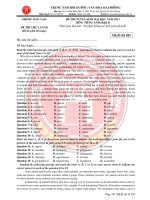 ĐỀ THI TUYỂN SINH ĐẠI HỌC NĂM 2013 MÔN: TIẾNG ANH; Khối D ĐỀ THI THỬ LẦN III pptx