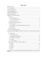 Xây dựng chiến lược marketing dịch vụ cho công ty du lịch Young Travel