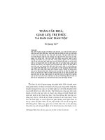 Toàn cầu hoá, giao lưu trí thức và các vấn đề dân tộc