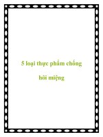 5 loại thực phẩm chống hôi miệng docx