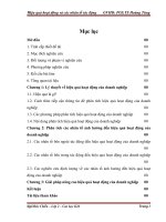 PHÂN TÍCH HIỆU QUẢ HOẠT ĐỘNG VÀ CÁC NHÂN TỐ TÁC ĐỘNG ĐẾN HIỆU QUẢ HOẠT ĐỘNG