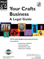 your crafts business, a legal guide (2003)