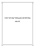 Cách “nới rộng” không gian nội thất bằng màu sắc pdf