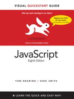 peachpit press visual quickstart guide javascript 8th (2012)