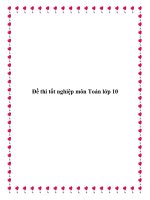 Đề thi tốt nghiệp môn Toán lớp 10 pdf