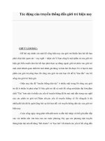 Tác động của truyền thống đến giới trẻ hiện nay pptx