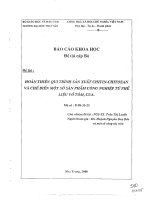 Hoàn thiện qui trình công nghệ sản xuất chitin, chitozan và chế biến một số sản phẩm công nghiệp từ phế liệu vỏ tôm, vỏ ghẹ, cua