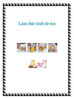 Làm thú xinh từ len potx