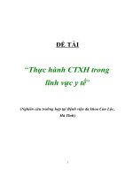 Đề tài “Thực hành CTXH trong lĩnh vực y tế” pptx