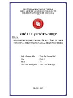 Khóa luận tốt nghiệp hoạt động marketing đa cấp tại công ty TNHH noni vina   thực trạng và giải pháp phát triển