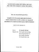 Nghiên cứu ứng dụng biến đổi wavelet trong phân tích và ước lượng các tham số mô hình lưu lượng đa phân dạng trên internet