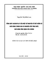 Tổng hợp cacboxylat của một số nguyên tố đất hiếm có khả năng thăng hoa và nghiên cứu tính chất, khả năng ứng dụng của chúng