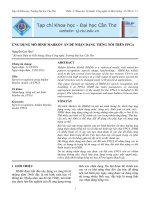 ỨNG DỤNG MÔ HÌNH MARKOV ẨN ĐỂ NHẬN DẠNG TIẾNG NÓI TRÊN FPGA doc